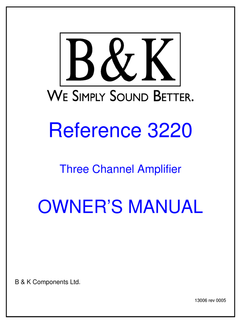 B&K Reference 3220 owner's manual