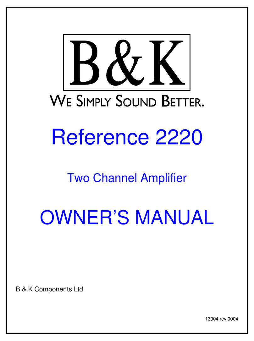 B&K Reference 2220 User manual