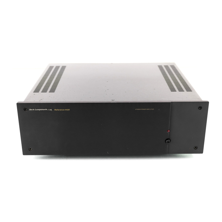 B&K Reference 4420 User manual