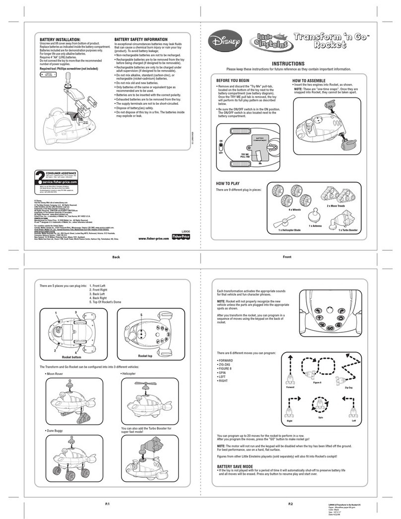 Fisher-Price Little Einsteins Transform ‘n Go Rocket... instructions