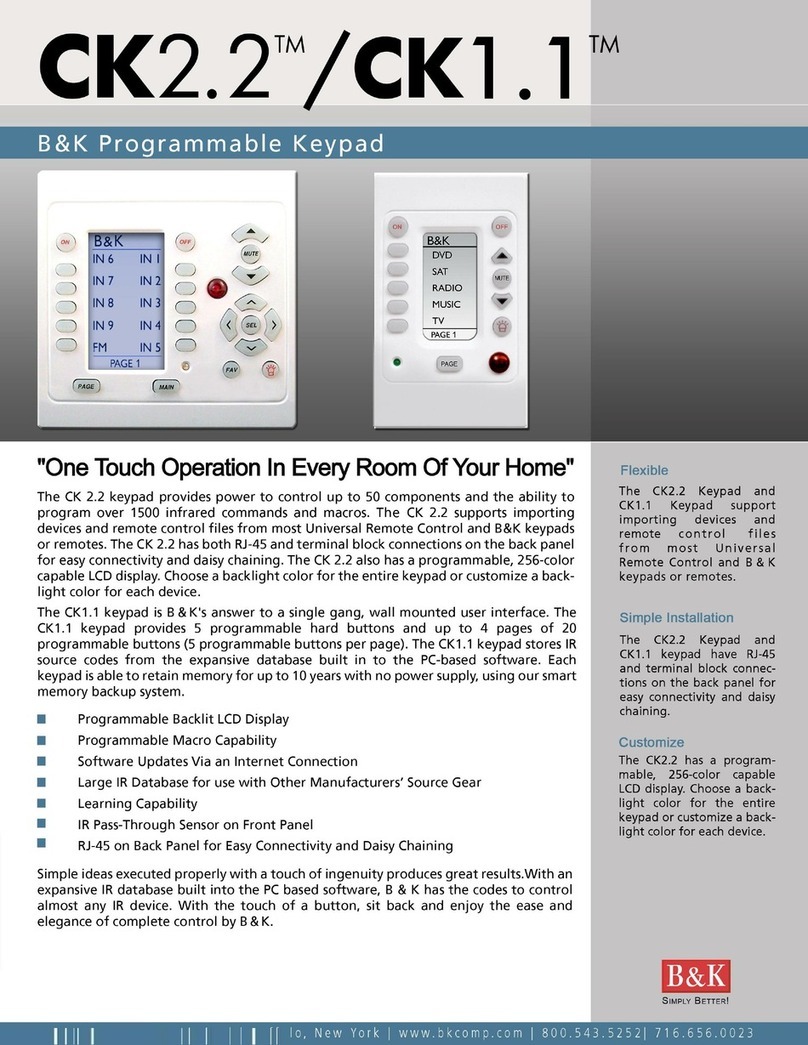 B&K CK1.1 Features