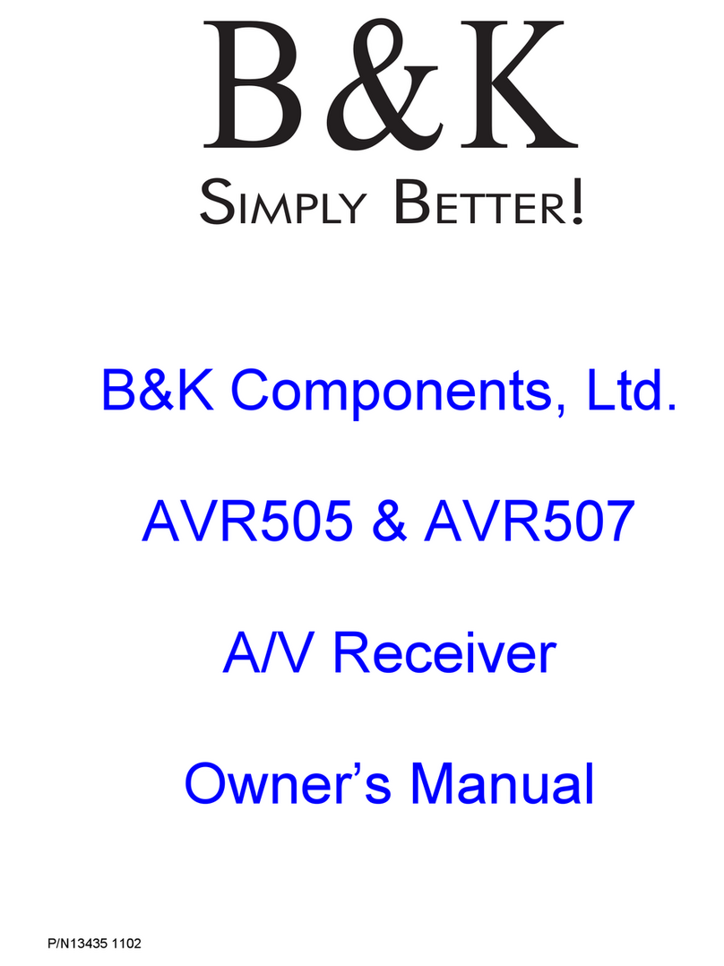 B&K AVR505 User manual