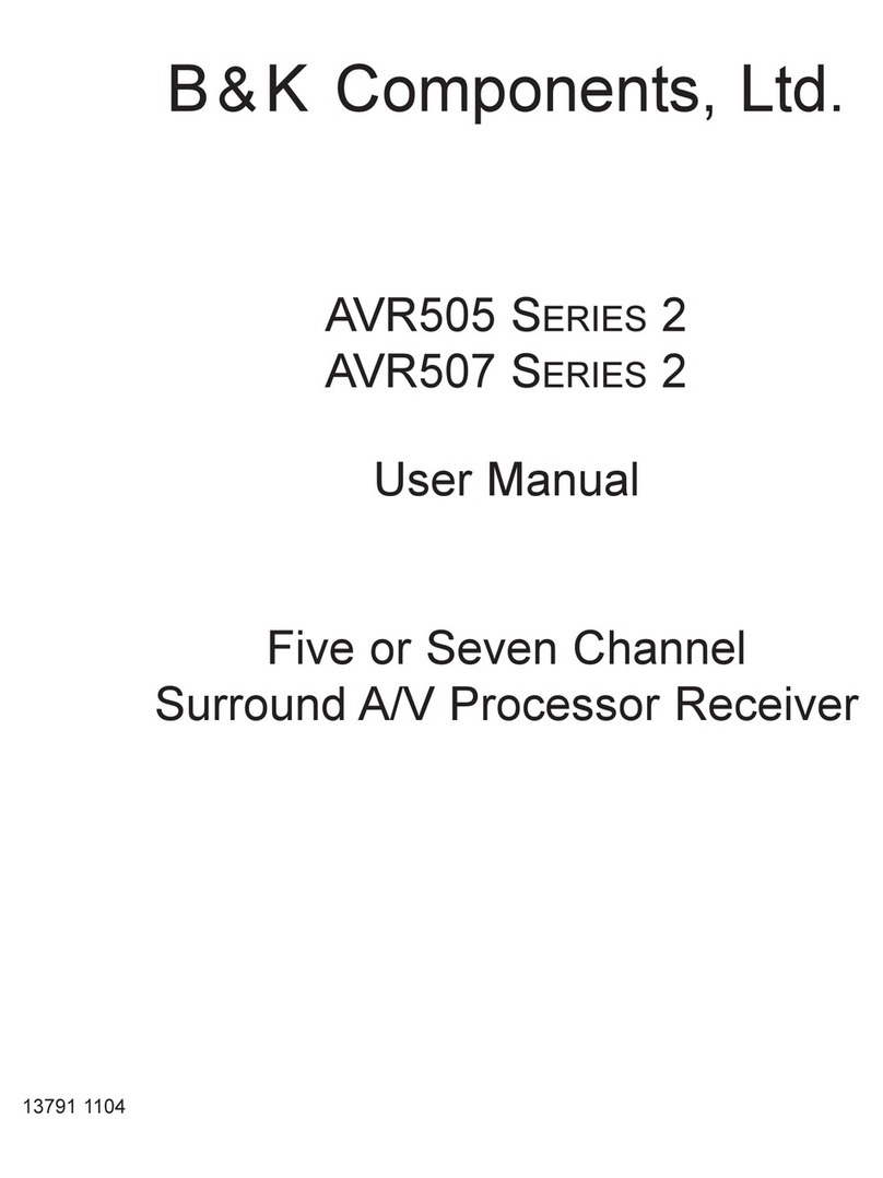 B&K AVR505 SERIES 2 user manual