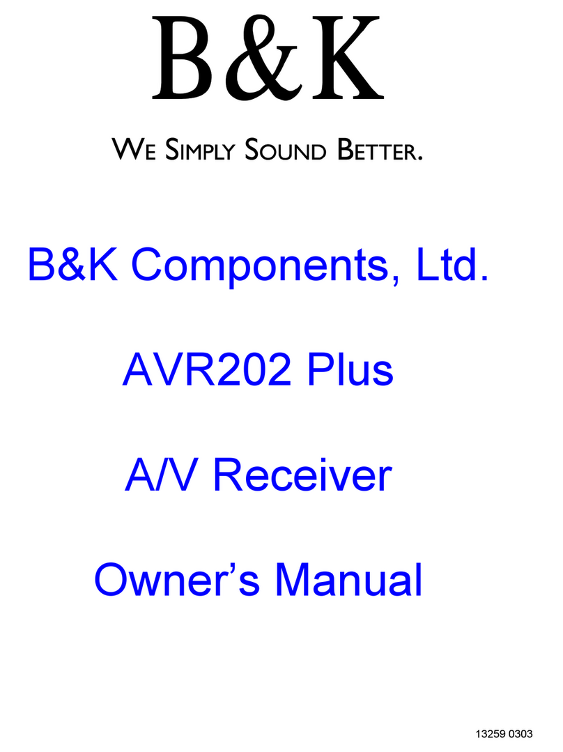 B&K AVR202 Plus User manual