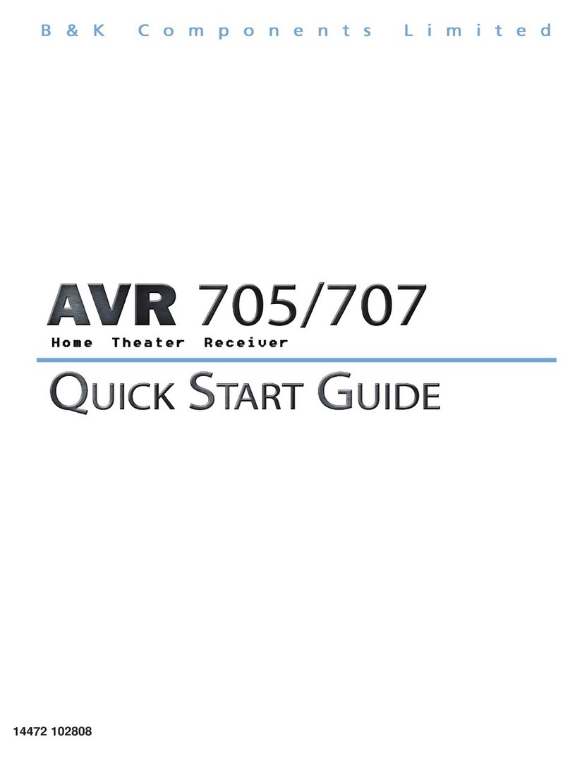 B&K AVR 707/705 quick start guide