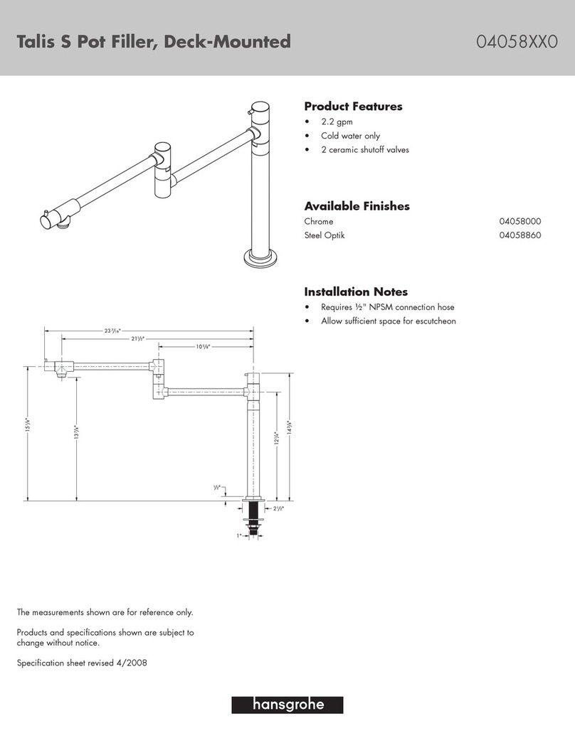 Axor Talis 04058XX0 Quick start guide