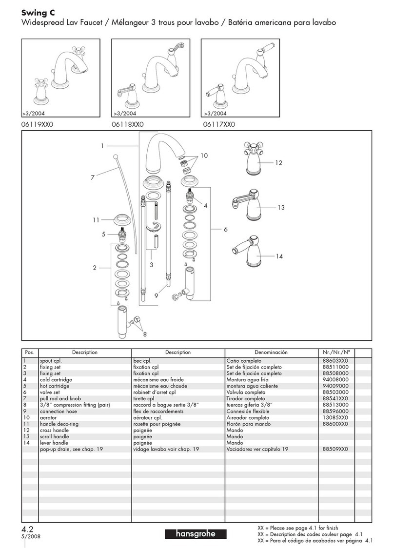 Axor Swing C 067XX0 User manual