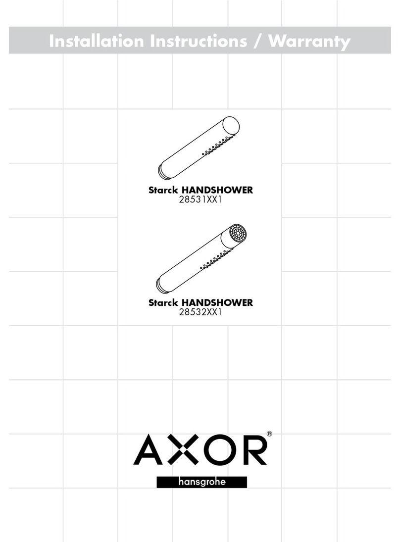 Axor Starck HANDSHOWER 28532XX1 Installation guide