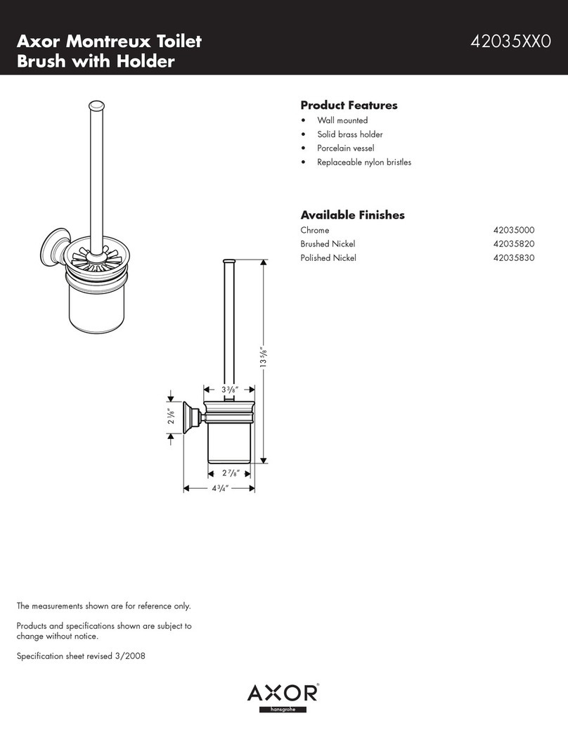 Axor Montreux Toilet Brush with Holder 42035XX0 User manual