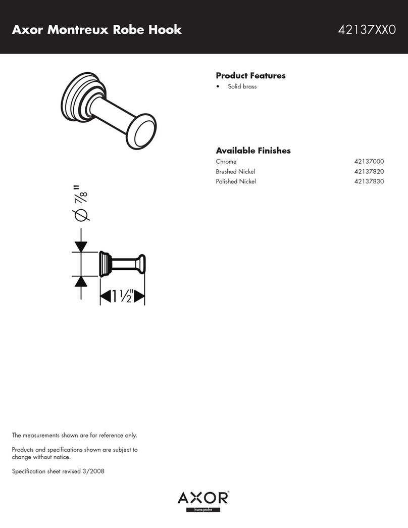 Axor Montreux Robe Hook 42137XX0 User manual