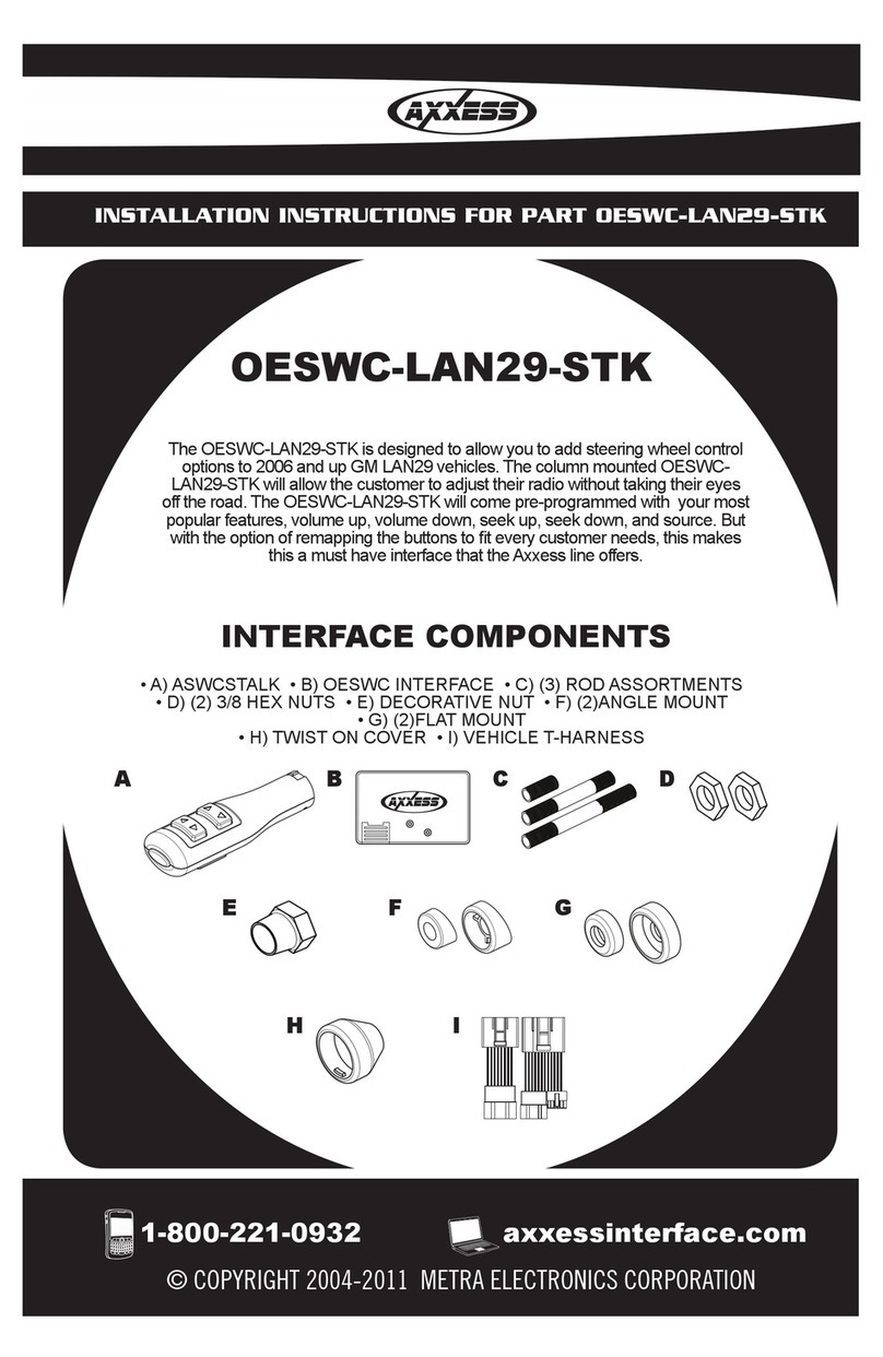Axxess OESWC-LAN29-STK User manual Axxess OESWC-LAN29-STK User manual