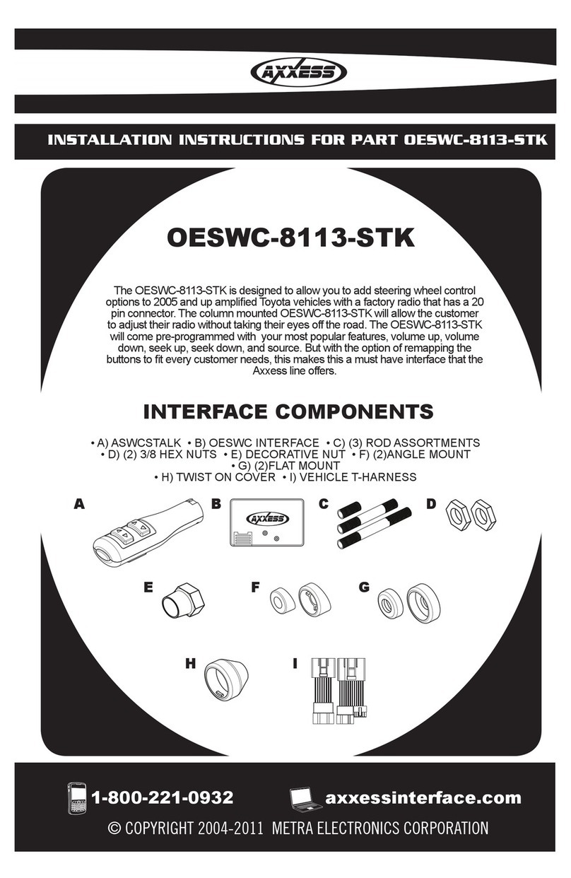 Axxess OESWC-8113-STK User manual Axxess OESWC-8113-STK User manual