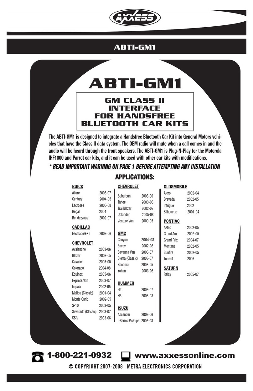 Axxess ABTI-GM1 User manual
