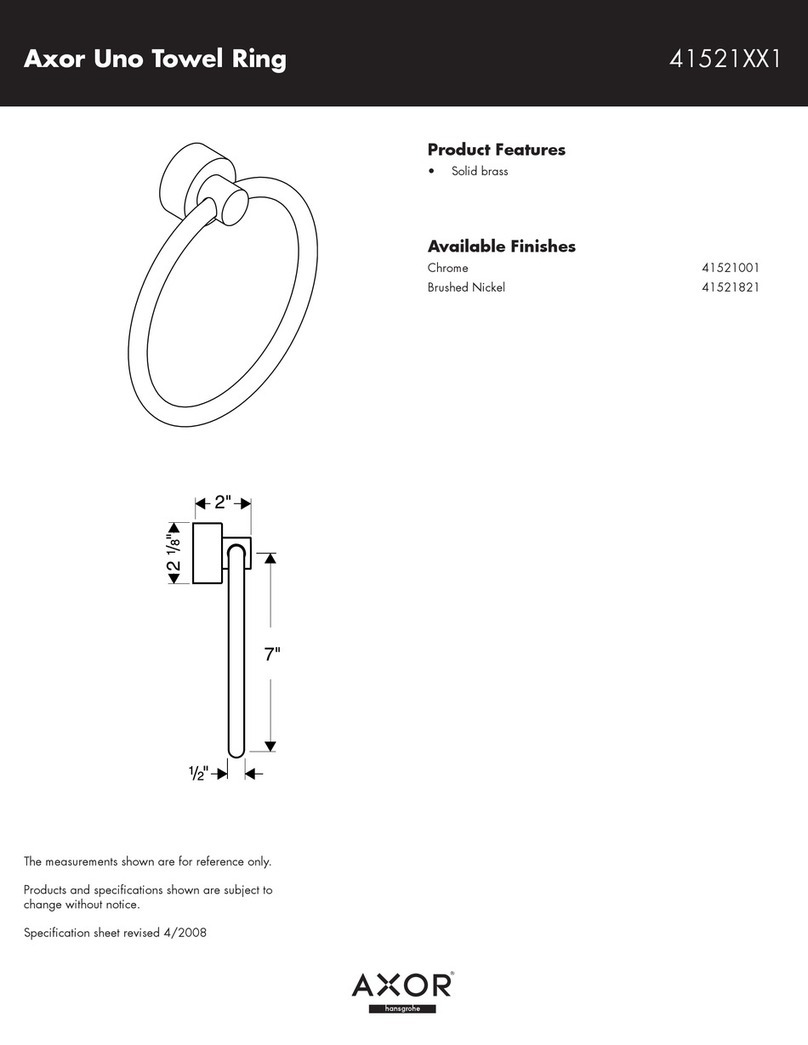Axor Uno Towel Ring 41521XX1 User manual