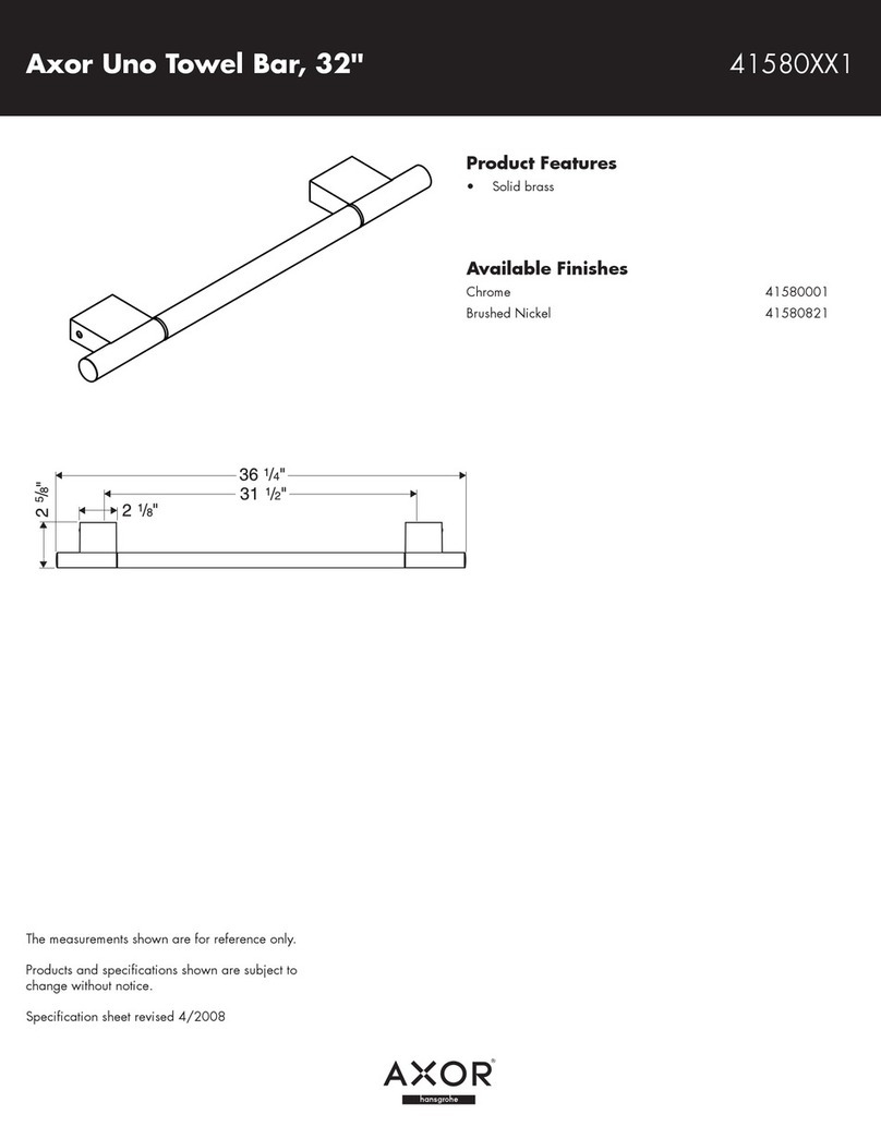 Axor Uno 41580XX1 User manual