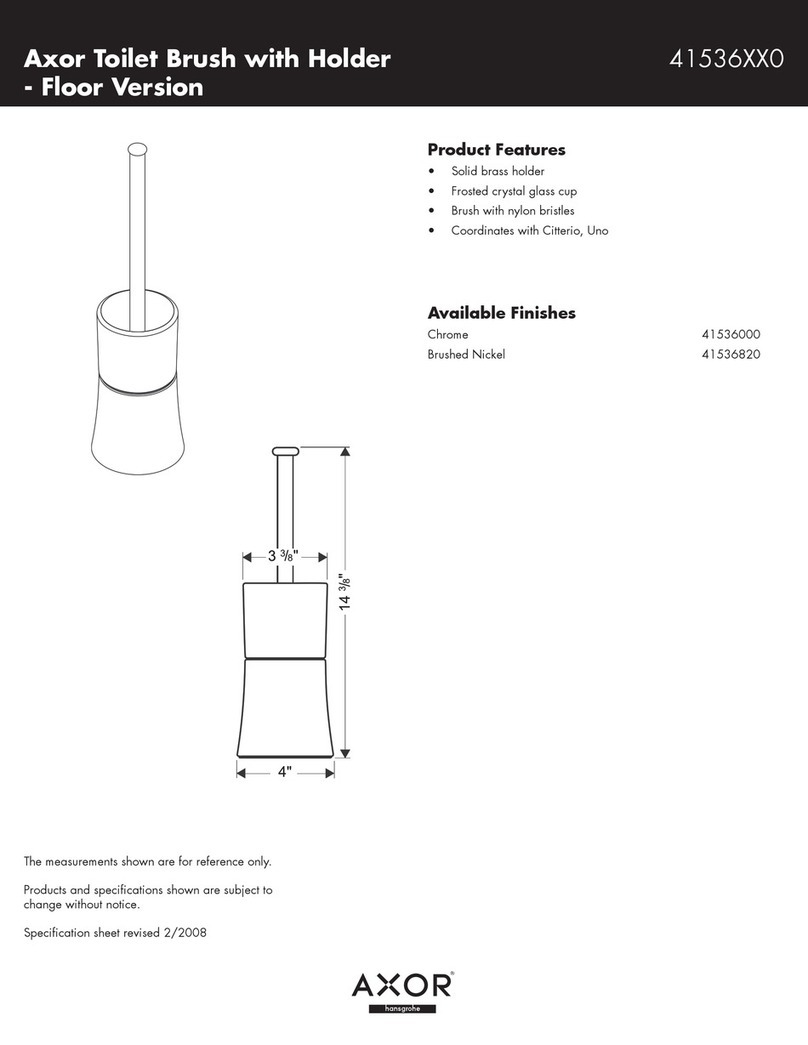 Axor Toilet Brush with Holder 41536XX0 User manual Axor Toilet Brush with Holder 41536XX0 User manual