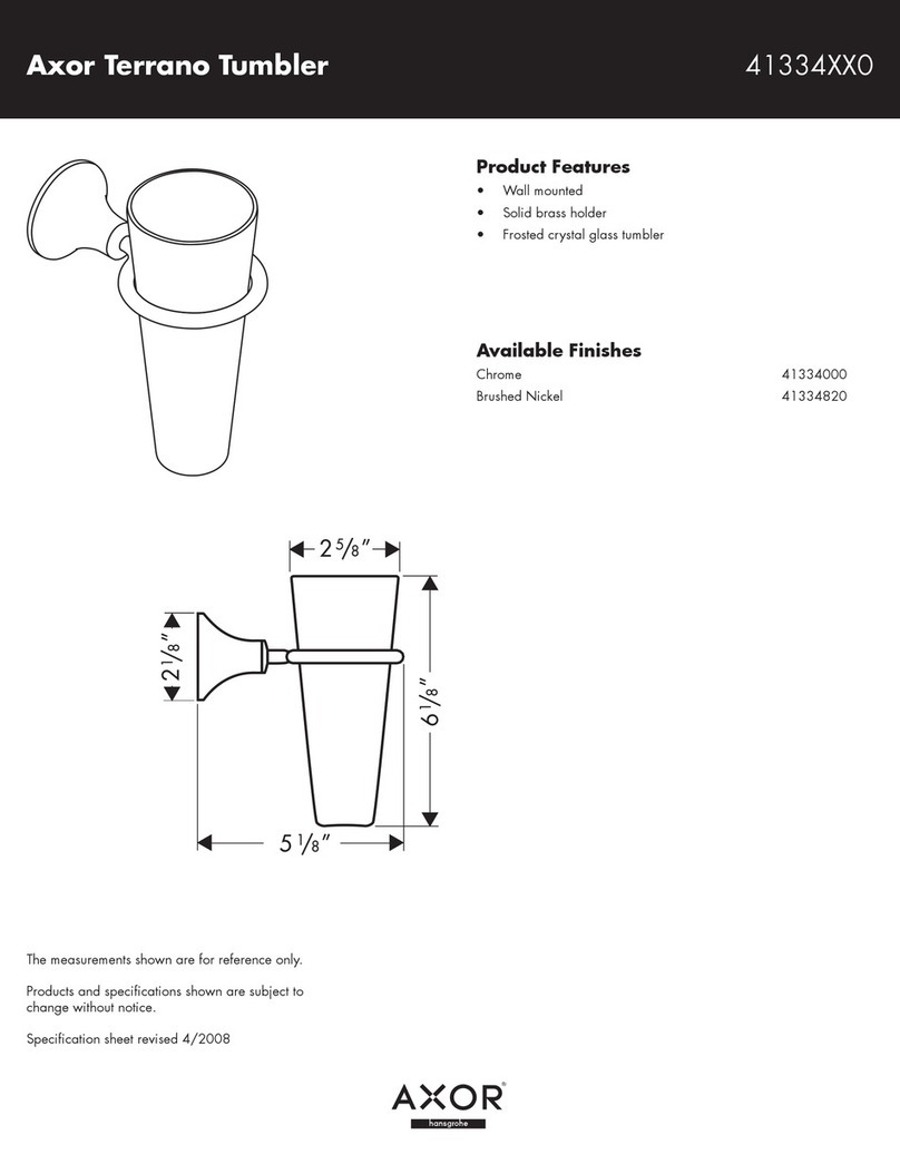 Axor Terrano Tumbler 41334XX0 User manual