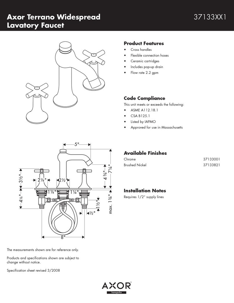 Axor Terrano 37133001 Operating and safety instructions