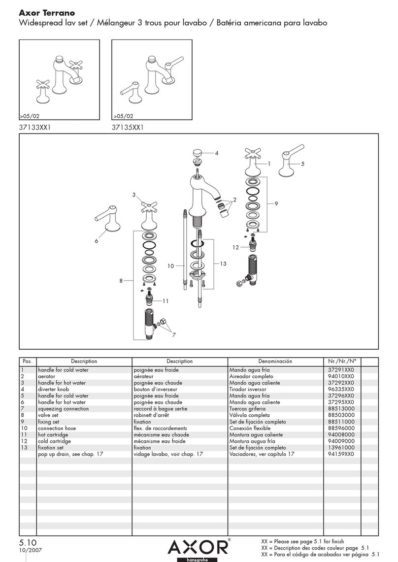 Axor Terrano 37135XX1 User manual