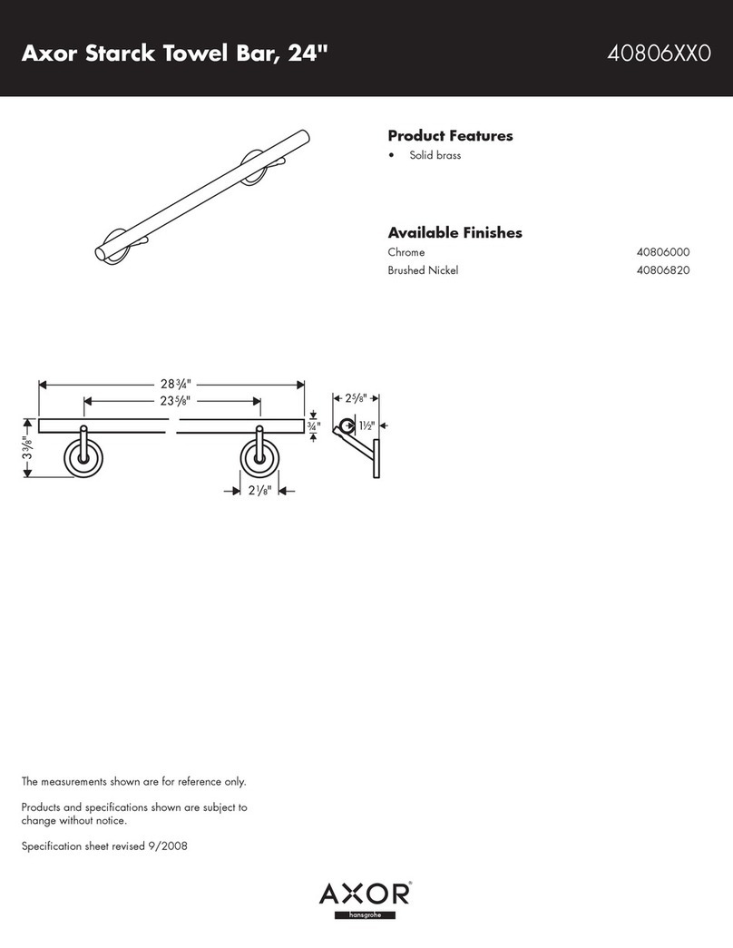 Axor Brushed Nickel 40806820 User manual