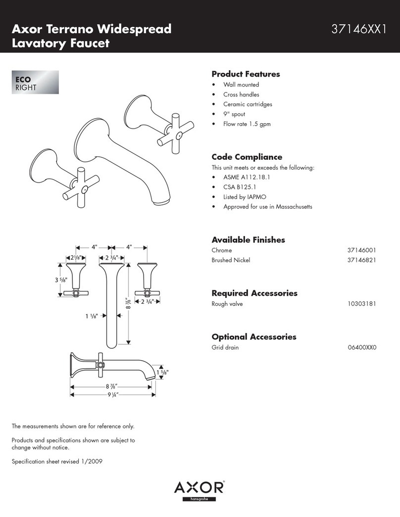 Axor Brushed Nickel 37146821 User manual