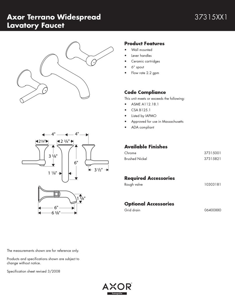Axor Brushed Nickel 37315821 User manual