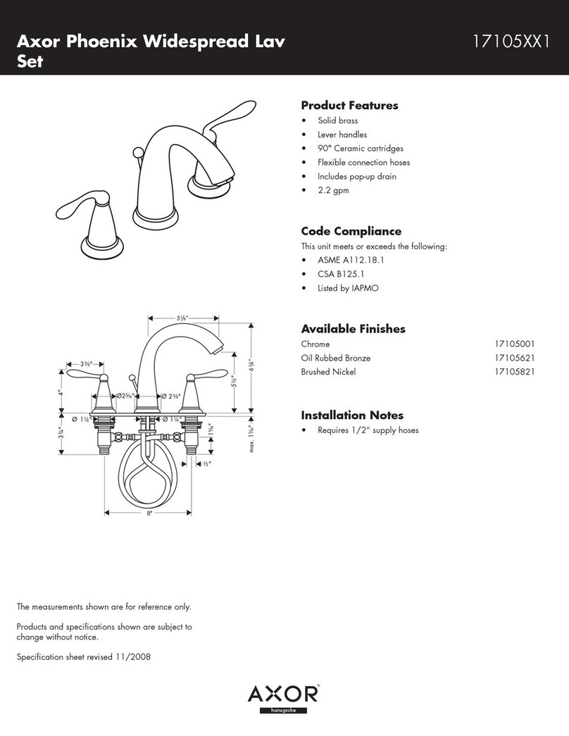 Axor Phoenix 17105XX1 User manual