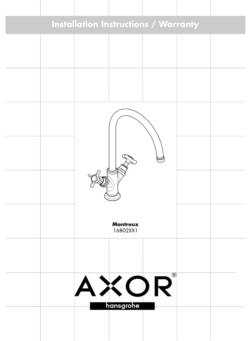Axor Montreux 16802XX1 Installation guide Axor Montreux 16802XX1 Installation guide