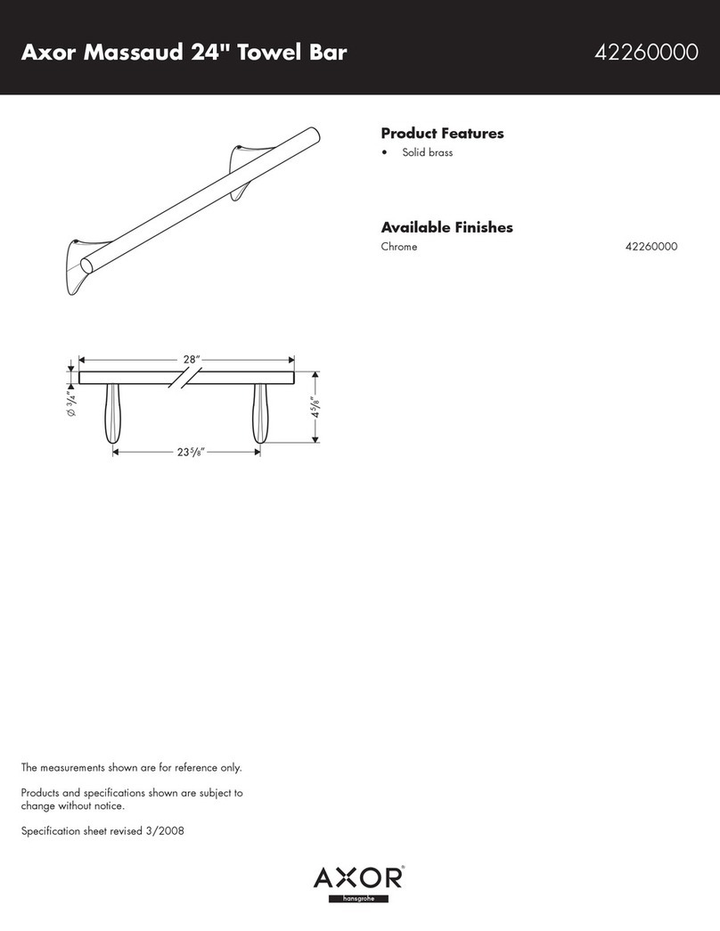Axor Massaud 24" Towel Bar 42260000 Specification sheet