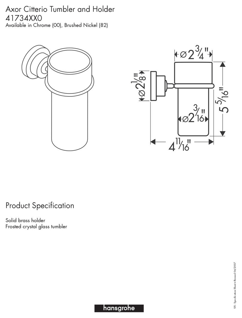Axor Citterio 41734XX0 User manual