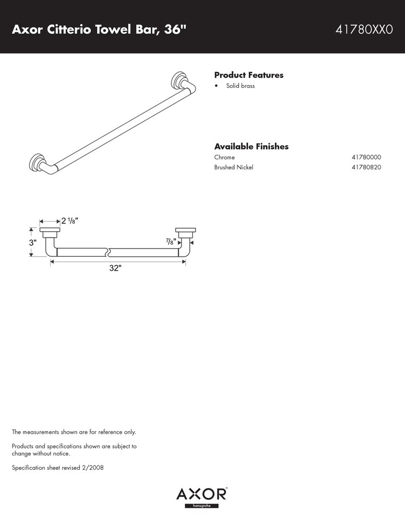 Axor Citterio Towel Bar 41780XX0 Specification sheet