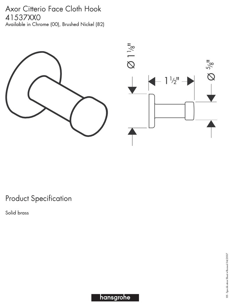 Axor Citterio 41537XX0 User manual