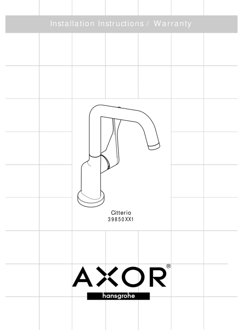 Axor Citterio 39850XX1 Installation guide Axor Citterio 39850XX1 Installation guide