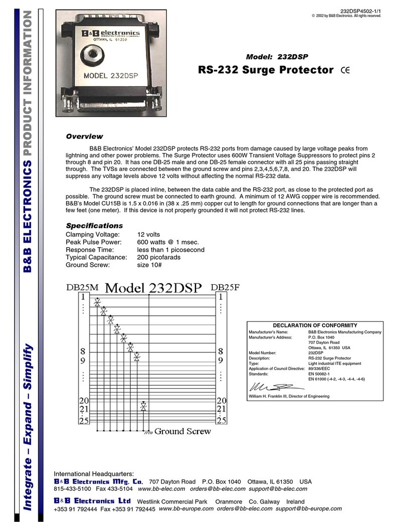 B&B Electronics 232DSP Product information