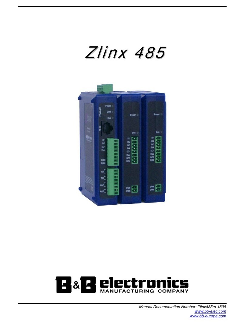 B&B Electronics Zlinx 485 User manual