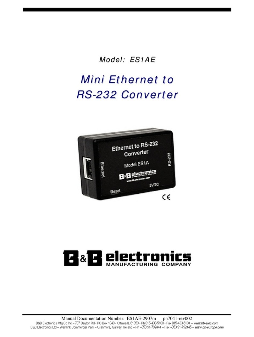 B&B Electronics ES1AE User manual B&B Electronics ES1AE User manual