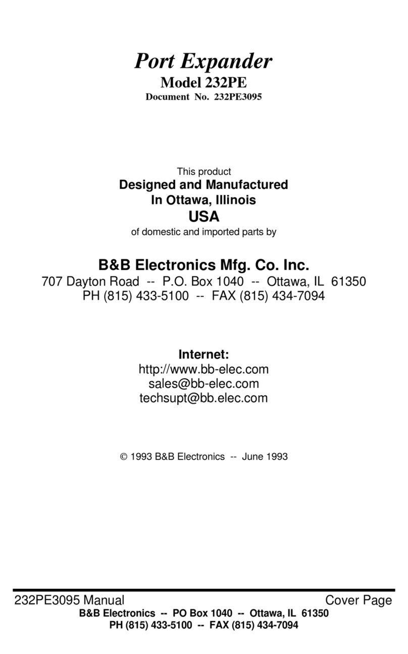 B&B Electronics Port Expander 232PE user manual B&B Electronics Port Expander 232PE user manual