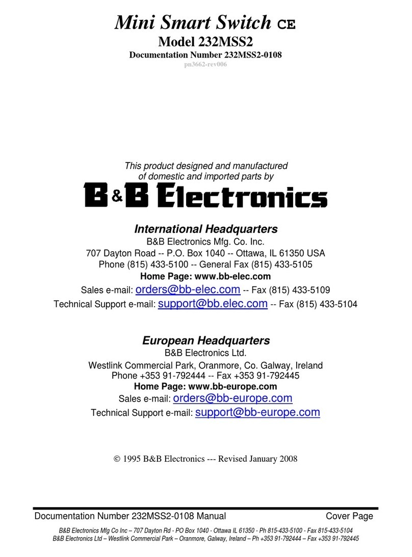 B&B Electronics 232MSS2 user manual B&B Electronics 232MSS2 user manual