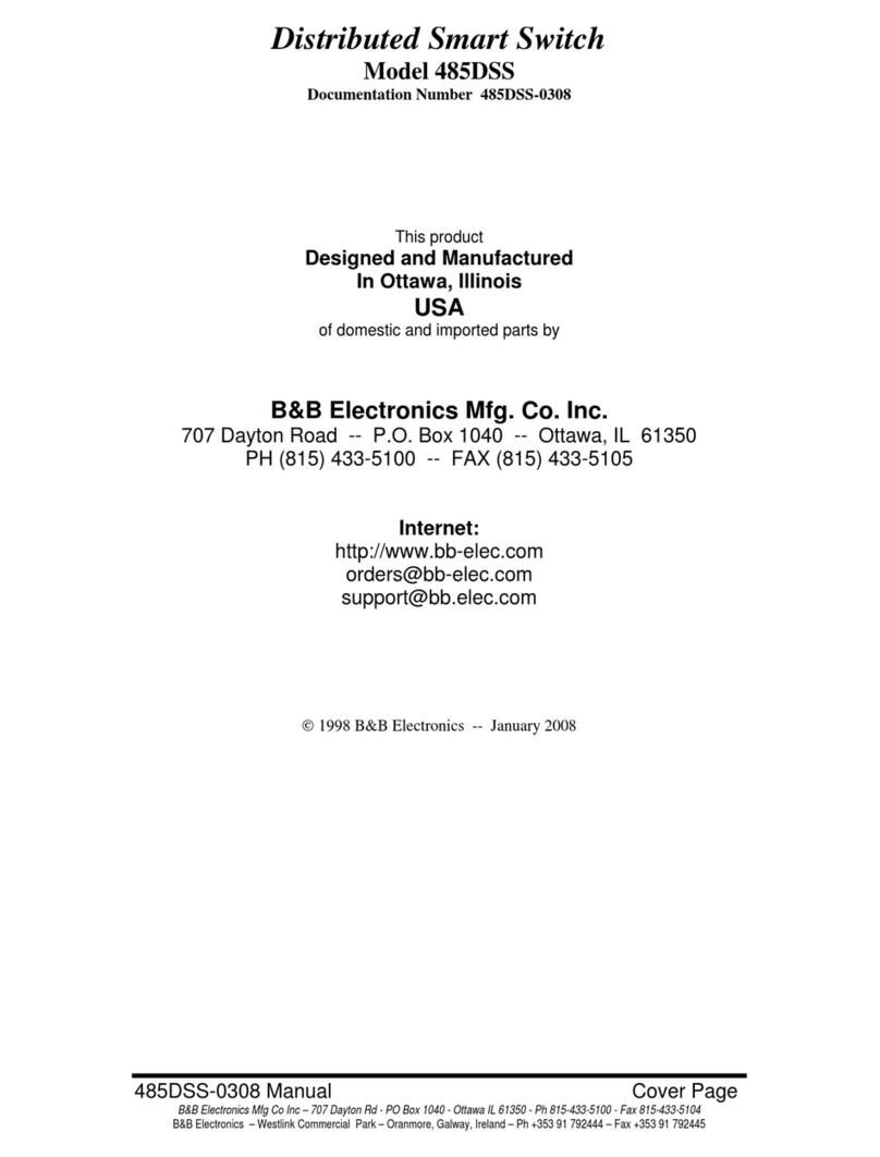 B&B Electronics 485DSS User manual