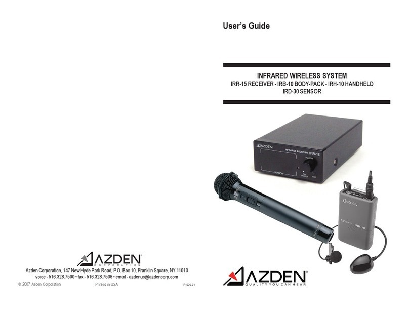Azden IRB-10 User manual Azden IRB-10 User manual