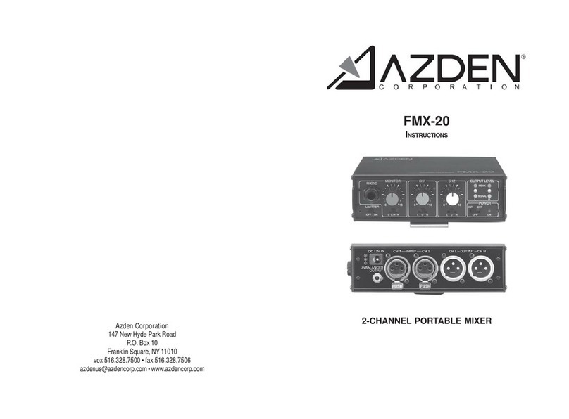 Azden FMX-20 instructions