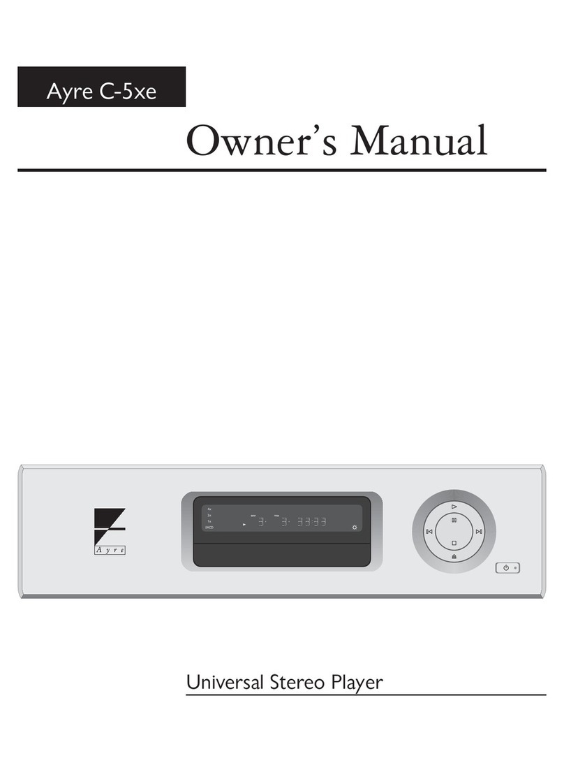 Ayre C-5xe owner's manual