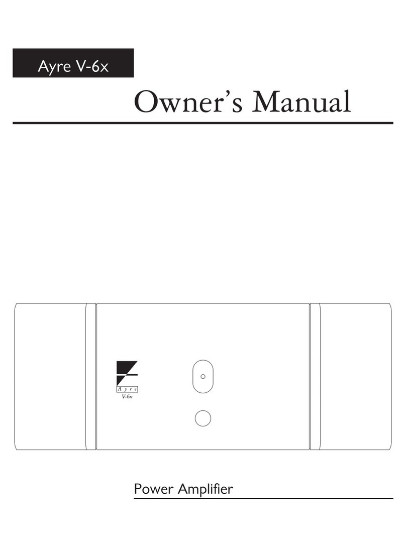 Ayre V-6x User manual