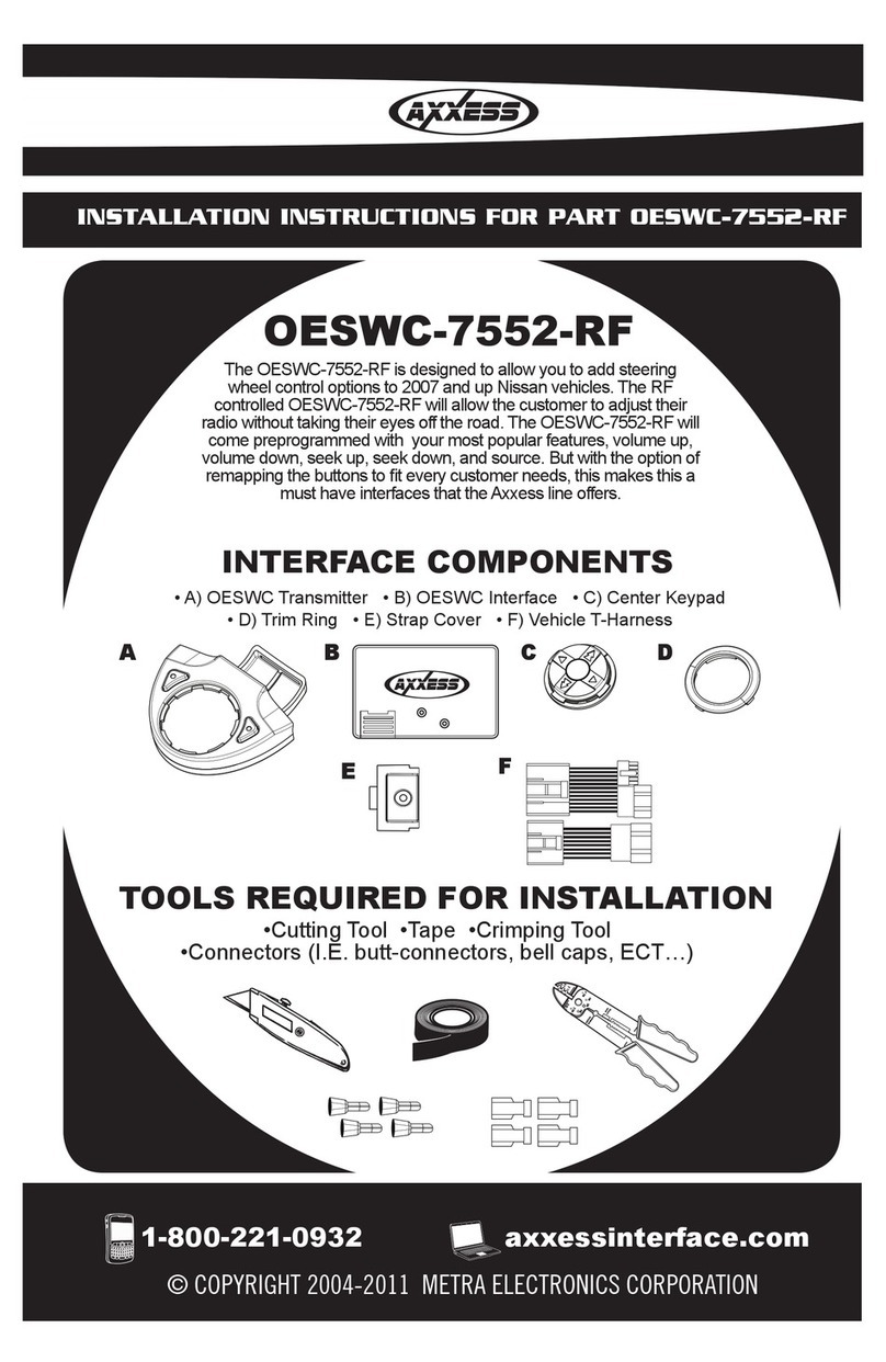 Axxess OESWC-7552-RF User manual Axxess OESWC-7552-RF User manual