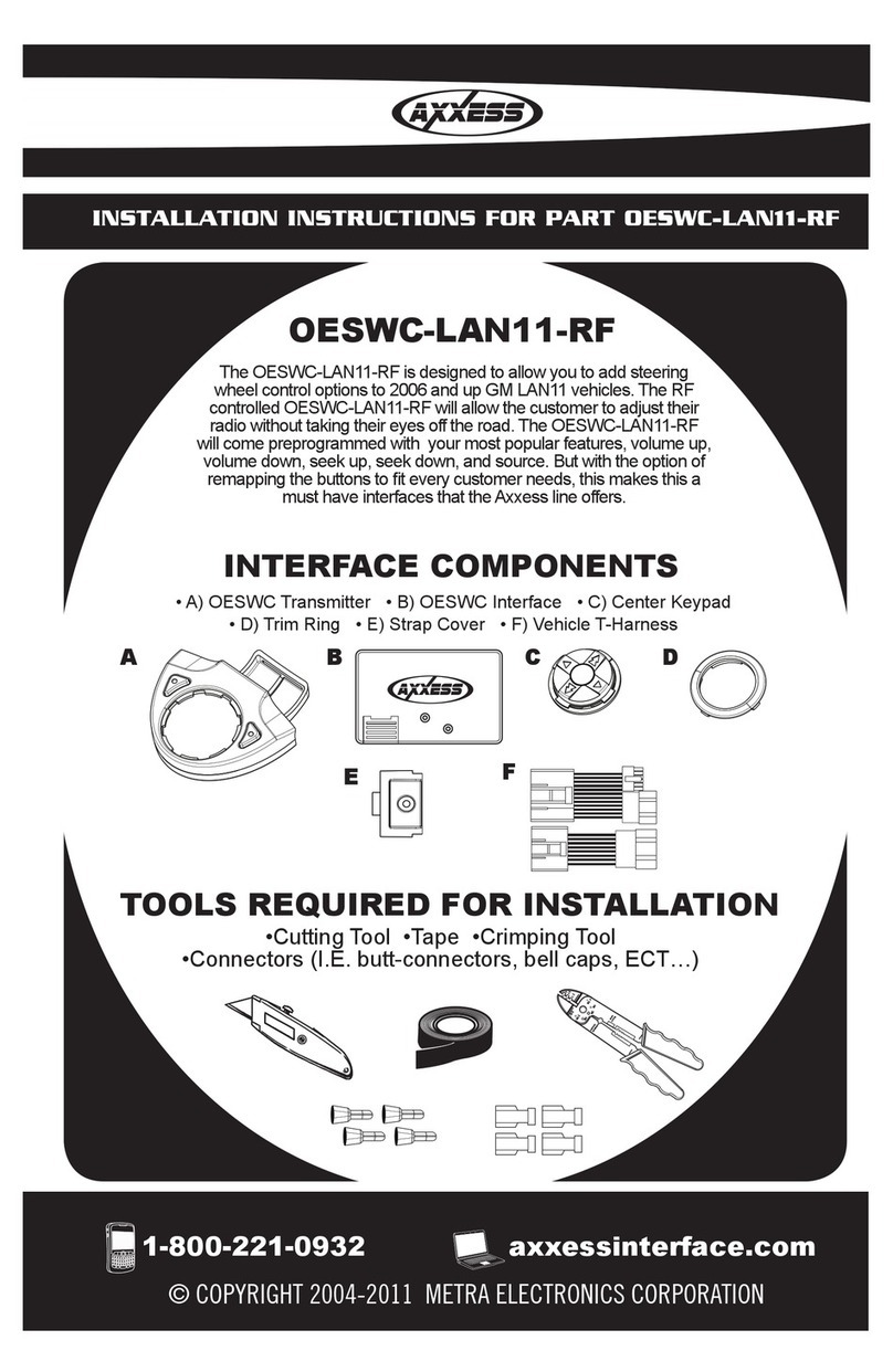 Axxess OESWC-LAN11-RF User manual