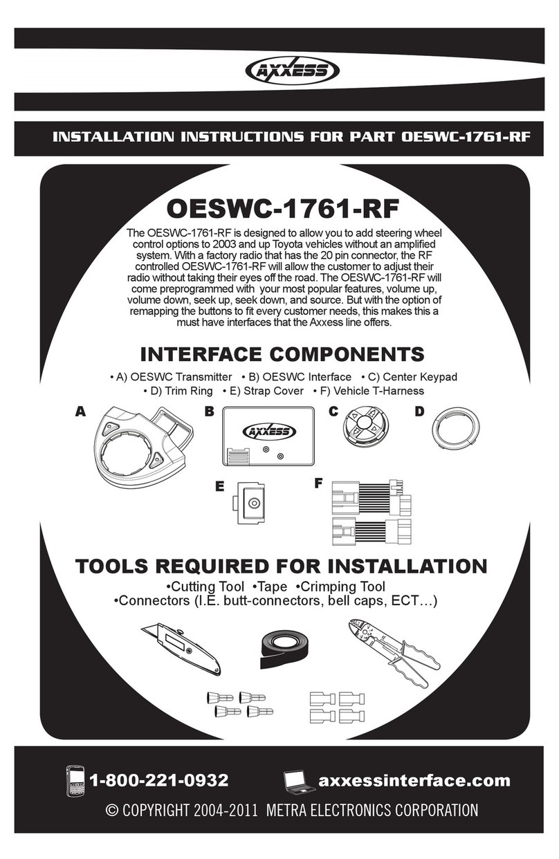 Axxess OESWC-1761-RF User manual Axxess OESWC-1761-RF User manual
