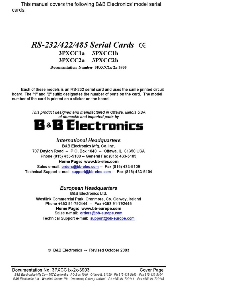 B&B Electronics 3PXCC1A user manual