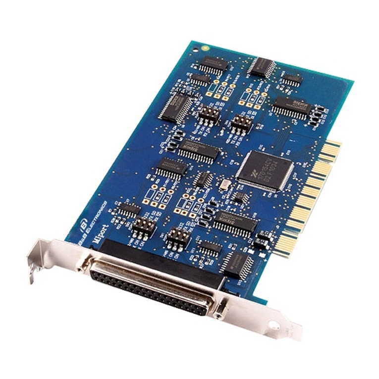 B&B Electronics MIPort Universal PCI Cards 3PCIOU1 User manual B&B Electronics MIPort Universal PCI Cards 3PCIOU1 User manual
