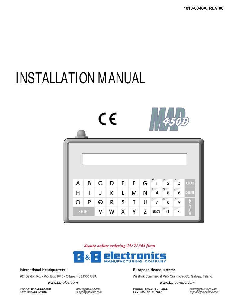 B&B Electronics MAP450D-004 MAP450D installation manual