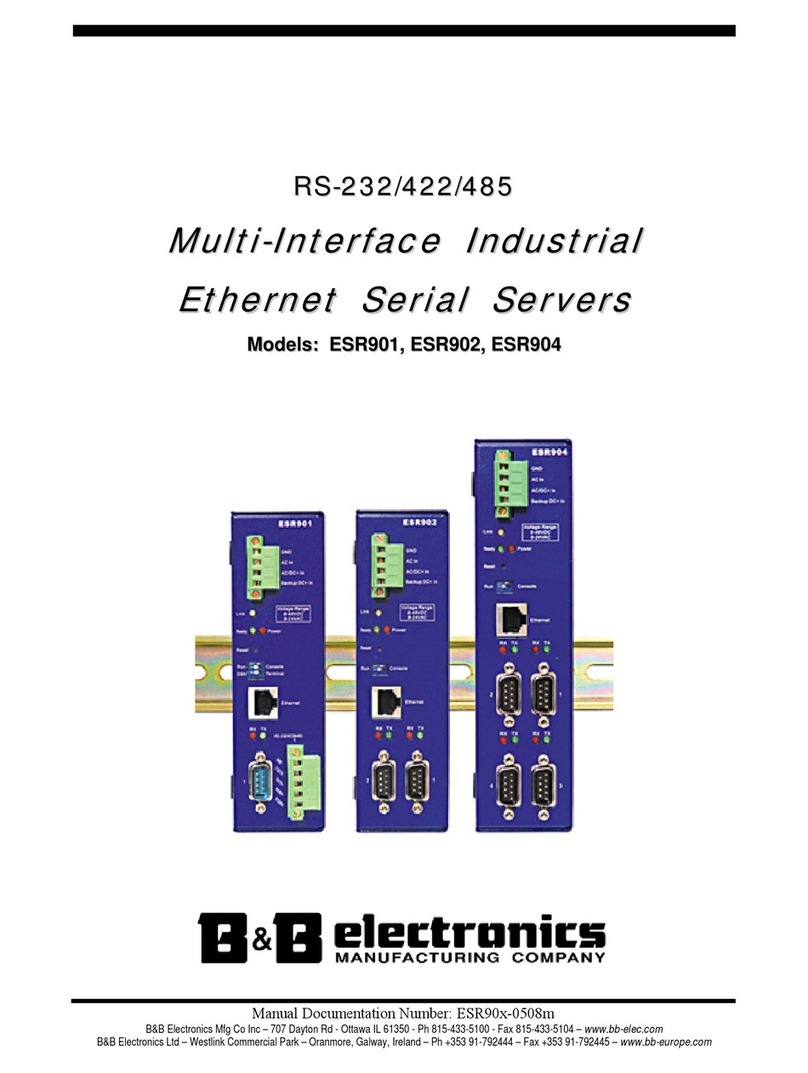 B&B Electronics ESR901 user manual
